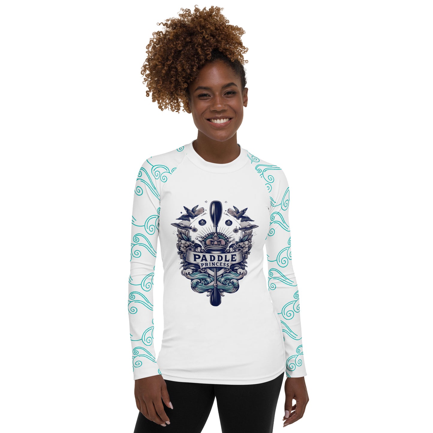 Paddle Princess Women's Rash Guard - Teal