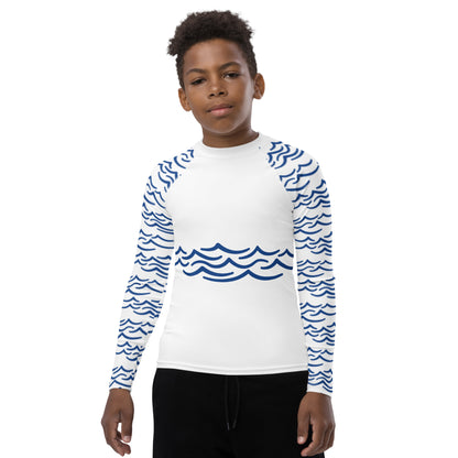 Youth Rash Guard - Waves