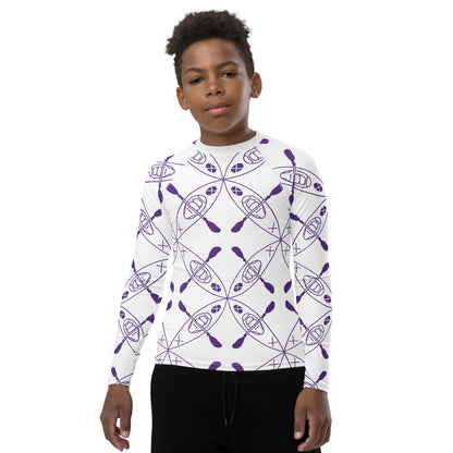 Youth Rash Guard - Kayak Purple