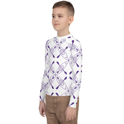 Youth Rash Guard - Kayak Purple