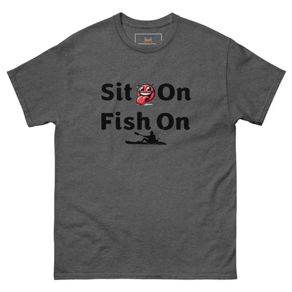 Sit-On Fish On Men's comfy tee