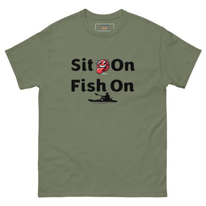 Sit-On Fish On Men's comfy tee