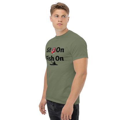 Sit-On Fish On Men's comfy tee