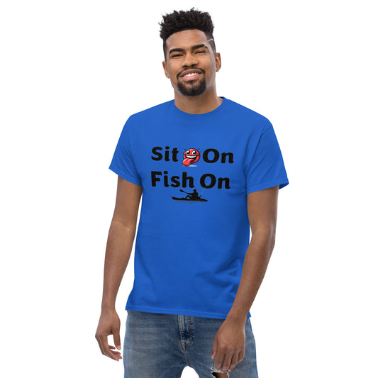 Sit-On Fish On Men's comfy tee