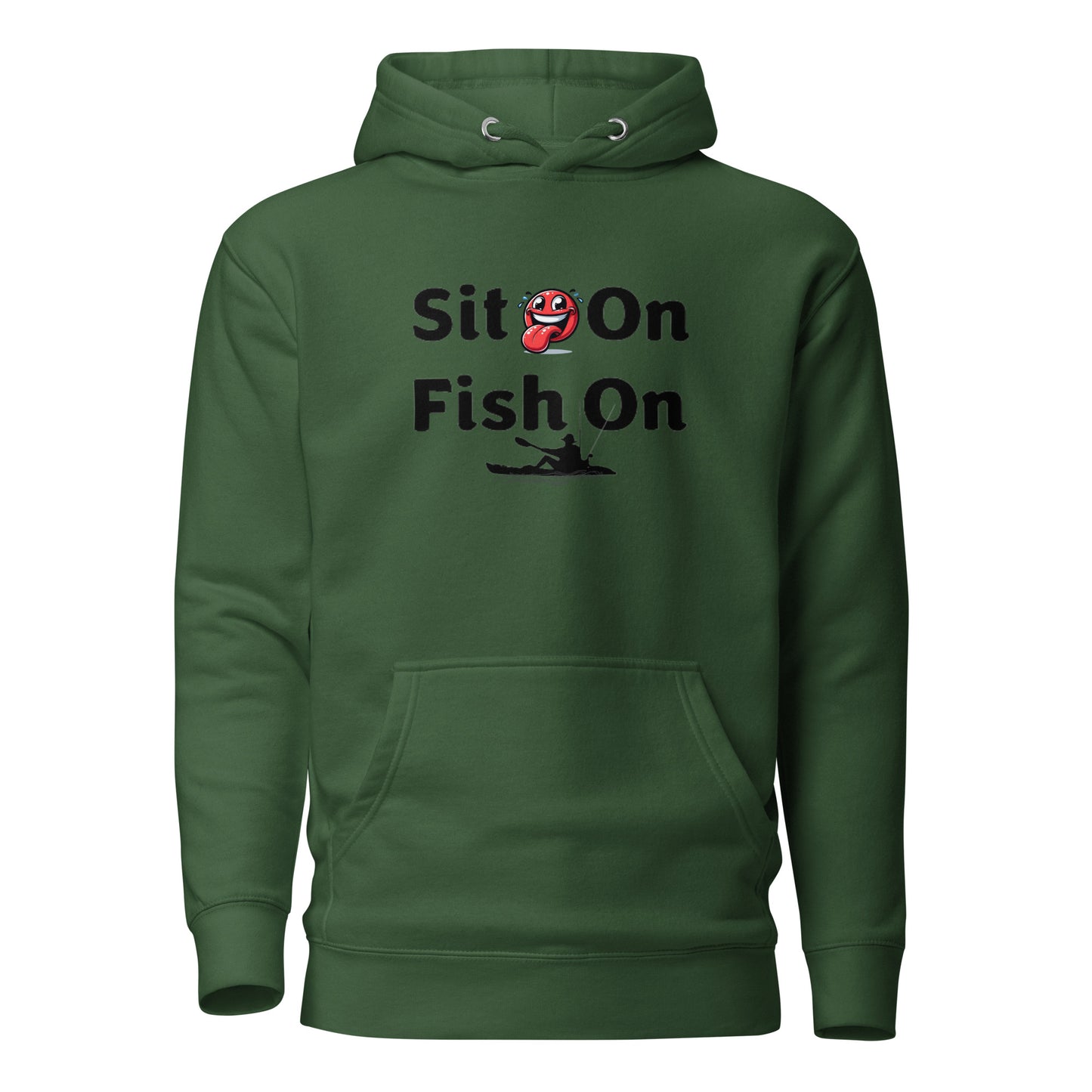 Sit-On Fish On Men's Hoodie